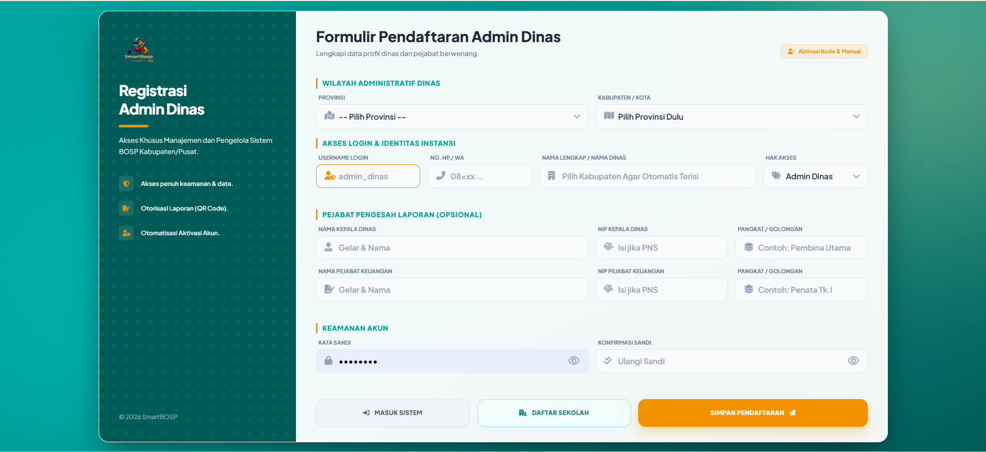 Daftar Dinas